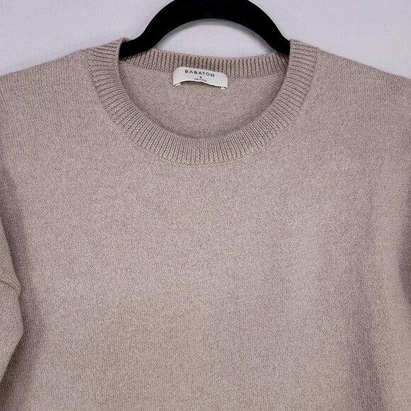 Aritzia Babaton 100% Merino Wool Sweater Size 2 Brown Soft Cozy - Picture 3 of 12